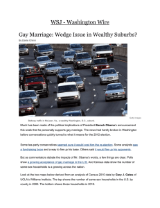 WSJ - Washington Wire  Gay Marriage: Wedge Issue in Wealthy Suburbs?