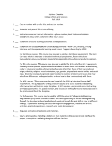 Syllabus Checklist College of Arts and Sciences Fall 2014