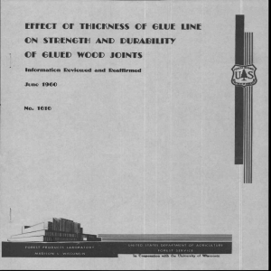 EFFECT Of THICKNESS Of GLUE LINE ON STRENGTH AND DURABILITY