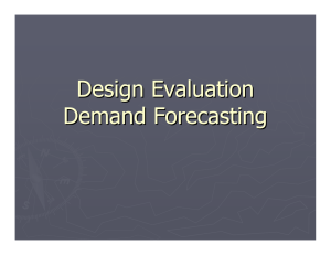 Design Evaluation Demand Forecasting
