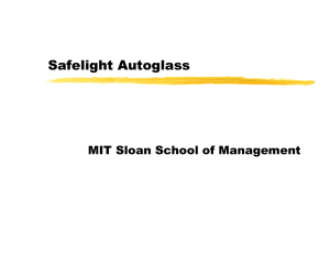 Safelight Autoglass MIT Sloan School of Management