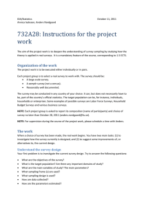 732A28: Instructions for the project work