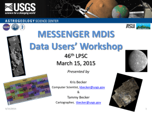 MESSENGER MDIS Data Users’ Workshop 46 LPSC