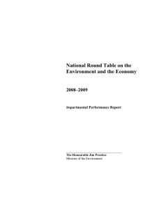 National Round Table on the Environment and the Economy 2008–2009