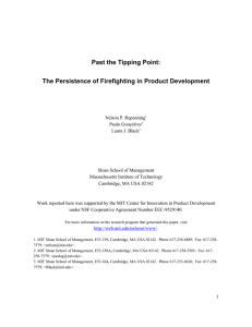 Past the Tipping Point: The Persistence of Firefighting in Product Development