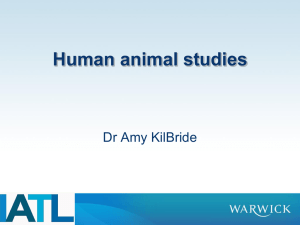 Human animal studies Dr Amy KilBride