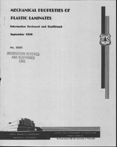 INFORMATION REVIEWED AND REAFFIRMED 1965, MECHANICAL PROPERTIES OF