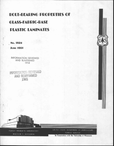 1301T-BEARING PROPERTIES Of GLASS-FABRIC-BASE PLASTIC LAMINATES 1965,
