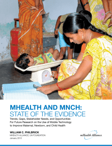 mHealtH and mnCH: State of the evidence