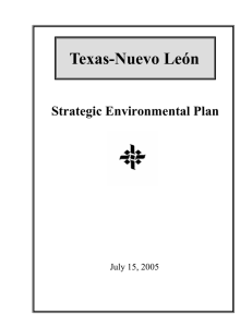 Texas-Nuevo León Strategic Environmental Plan  July 15, 2005