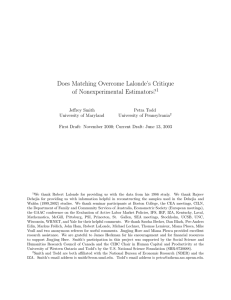 Does Matching Overcome Lalonde’s Critique of Nonexperimental Estimators?