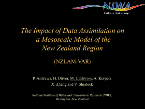The Impact of Data Assimilation on a Mesoscale Model of the (NZLAM-VAR)