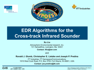 EDR Algorithms for the Cross-track Infrared Sounder Xu Liu