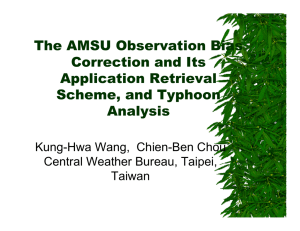 The AMSU Observation Bias Correction and Its Application Retrieval Scheme, and Typhoon