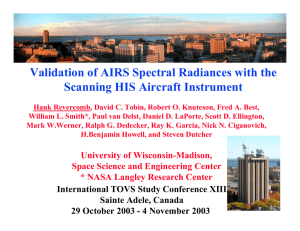 Validation of AIRS Spectral Radiances with the Scanning HIS Aircraft Instrument