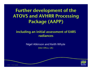 Further development of the ATOVS and AVHRR Processing Package (AAPP)