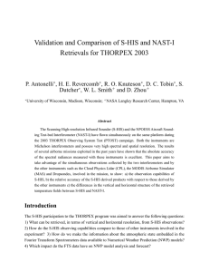 Validation and Comparison of S-HIS and NAST-I Retrievals for THORPEX 2003