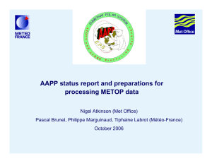 AAPP status report and preparations for processing METOP data