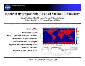 Retrieval Hyperspectrally-Resolved Surface IR Emissivity
