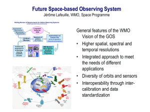 Future Space-based Observing System General features of the WMO