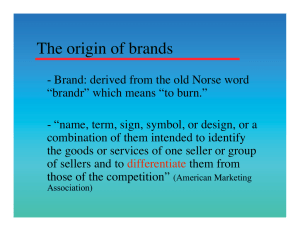 The origin of brands