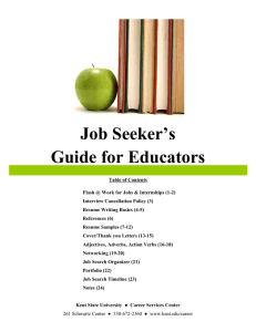 Job Seeker’s Guide for Educators
