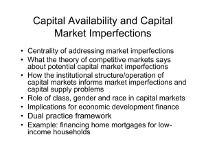Capital Availability and Capital Market Imperfections