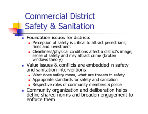 Commercial District Safety &amp; Sanitation Foundation issues for districts
