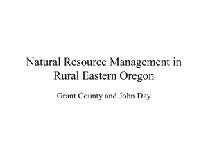 Natural Resource Management in Rural Eastern Oregon Grant County and John Day