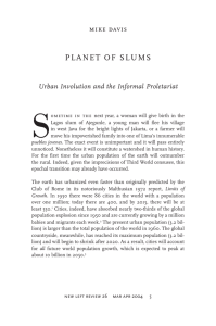 S P L A N E T   O F ... m i k e   d a v i... Urban Involution and the Informal Proletariat
