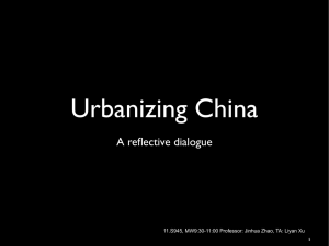Urbanizing China A reflective dialogue 1