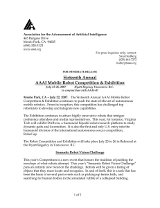 Sixteenth Annual AAAI Mobile Robot Competition &amp; Exhibition