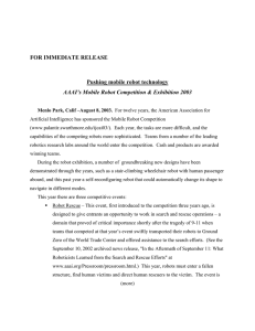 FOR IMMEDIATE RELEASE Pushing mobile robot technology