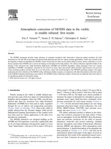 Atmospheric correction of MODIS data in the visible Eric F. Vermote