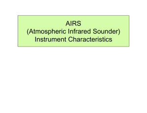 AIRS   (Atmospheric Infrared Sounder)  Instrument Characteristics