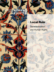 Local Rule Decentralisation and Human Rights