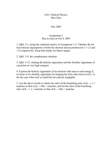 8.811 Particle Physics Min Chen Fall, 2005 Assignment 2