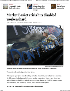 For disabled workers, Market Basket crisis especially hard - Business -...