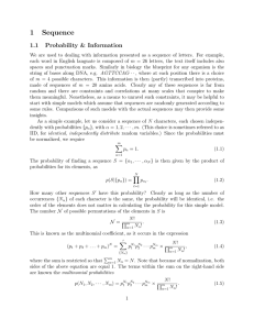 1 Sequence 1.1 Probability &amp; Information