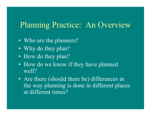 Planning Practice: An Overview