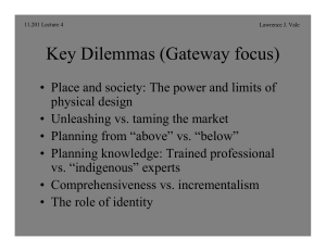 Key Dilemmas (Gateway focus)