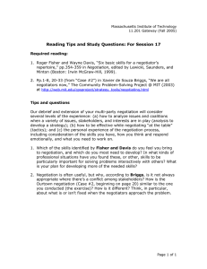 Reading Tips and Study Questions: For Session 17