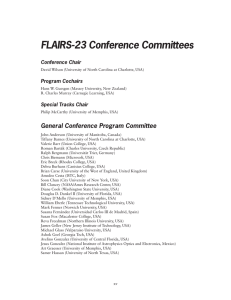 FLAIRS-23 Conference Committees Conference Chair Program Cochairs