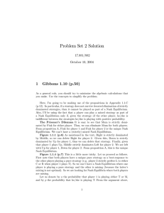 Problem Set 2 Solution  1 Gibbons 1.10 (p.50)