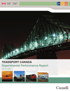 Departmental Performance Report TRANSPORT CANADA 2010-2011