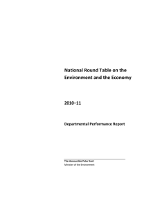 National Round Table on the  Environment and the Economy 2010–11 Departmental Performance Report