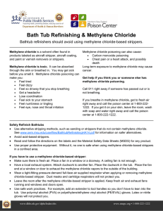 Bath Tub Refinishing &amp; Methylene Chloride