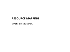 RESOURCE MAPPING What’s already here?…