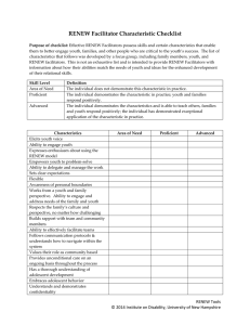 RENEW Facilitator Characteristic Checklist