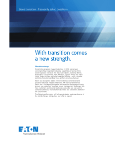 With transition comes a new strength. Brand transition - frequently asked questions